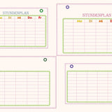 4x Stickdatei "Planer" ITH mit Liniatur zum Beschriften