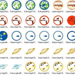 Stickdatei Planeten Weltall in 6 Größen - Sewando