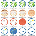 Stickdatei Planeten Weltall in 6 Größen - Sewando
