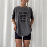 Digitale Plotterdatei - "Bad vibes don't go with my outfit" | Statement Spruch