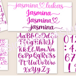Plotterdatei Schrift mit Herzen, Buchstaben, Alphabet SVG Set 641 - Sewando