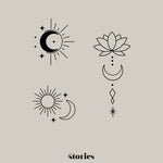 Digitale Plotterdatei - Boho Mond & Sonne Design | 3-teiliges Set - Sewando