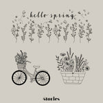 Digitale Plotterdatei - florale Frühlings Designs im Line Art Stil | 3-teiliges Set - Sewando