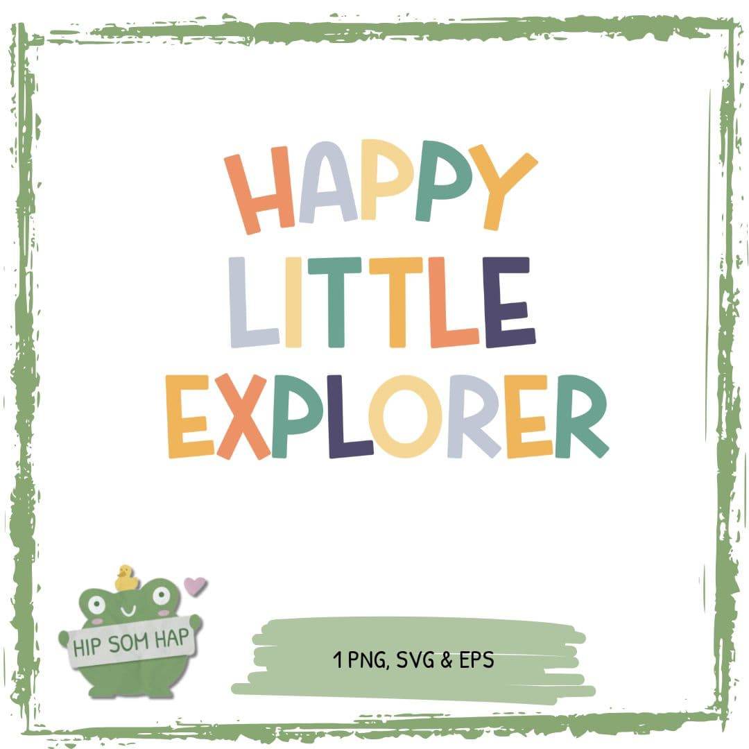 Fröhliches Plottermotiv für kleine Entdecker – Happy Little Explorer - Sewando