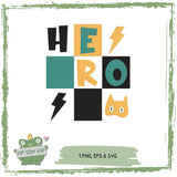 Plotterdatei Hero – Superhelden-Design für Shirts, Hoodies & Accessoires (SVG, PNG, EPS) - Sewando