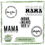Plotterdatei „Mama & Mom“ Bundle – 5 liebevolle Motive für starke Mamas - Sewando