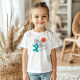 Plotterdatei Sonnenuntergang & Wellen – Modern-Line-Art für Shirts, Taschen & Wanddeko - Sewando
