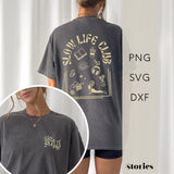 Digitale Plotterdatei - "Slow Life Club" Statement Set