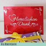 Plotterdatei Herzlichen Dank & Thank You | Dankeskarte plotten