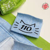 Plotterdatei Größenlabel Katze Kinder Größen 44–176