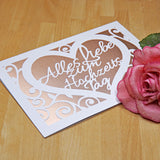Plotterdatei „Alles Liebe zum Hochzeitstag Karte“