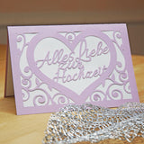 Plotterdatei „Alles Liebe zur Hochzeit Karte“