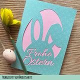 Plotterdatei Frohe Ostern Karte | Osterkarte plotten