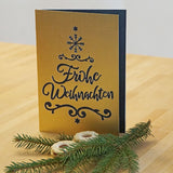 Plotterdateien Set Weihnachtskarte | Frohe Weihnachten Karte plotten