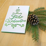 Plotterdateien Set Weihnachtskarte | Frohe Weihnachten Karte plotten