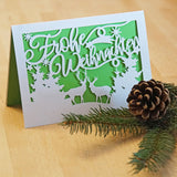Plotterdateien Set Weihnachtskarte | Frohe Weihnachten Karte plotten