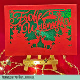Plotterdateien Set Weihnachtskarte | Frohe Weihnachten Karte plotten