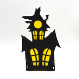 Plotterdatei Haus Gruselhaus Halloween Fledermaus Teelicht