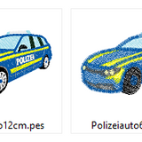 Stickdatei - Polizeiauto gefüllt Polizei klein