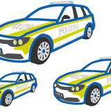 Stickdatei - Polizeiauto Polizei