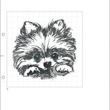 Stickdatei Pomeranian "Lou" - realistisch - FÜR HELLE STOFFE
