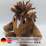 Wendekuscheltier Krempeltierseite Pony Level 3 - Nähanleitung und Schnittmuster - Sewando