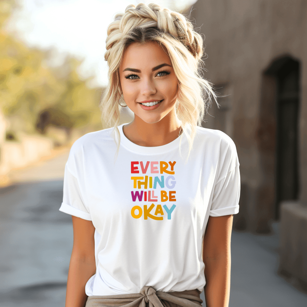 Plotterdatei „Everything will be okay“ – Bunte Mutmacher-Datei SVG PNG EPS DFX - Sewando