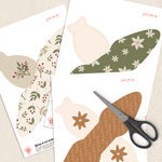 Bundle 3 Geschenkboxen Blumen Winter - Printable und Plotterdatei - Sewando