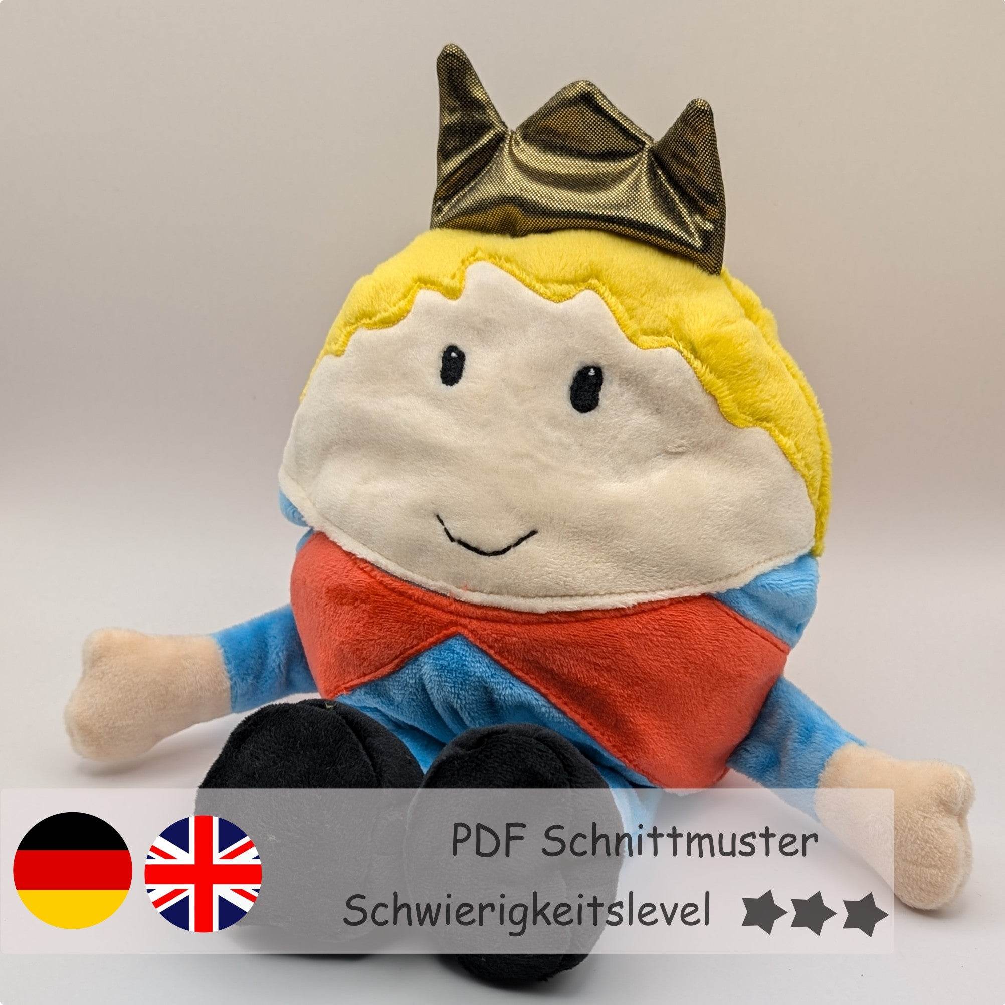 Wendekuscheltier Krempeltierseite Prinz Level 3 - Nähanleitung und Schnittmuster - Sewando