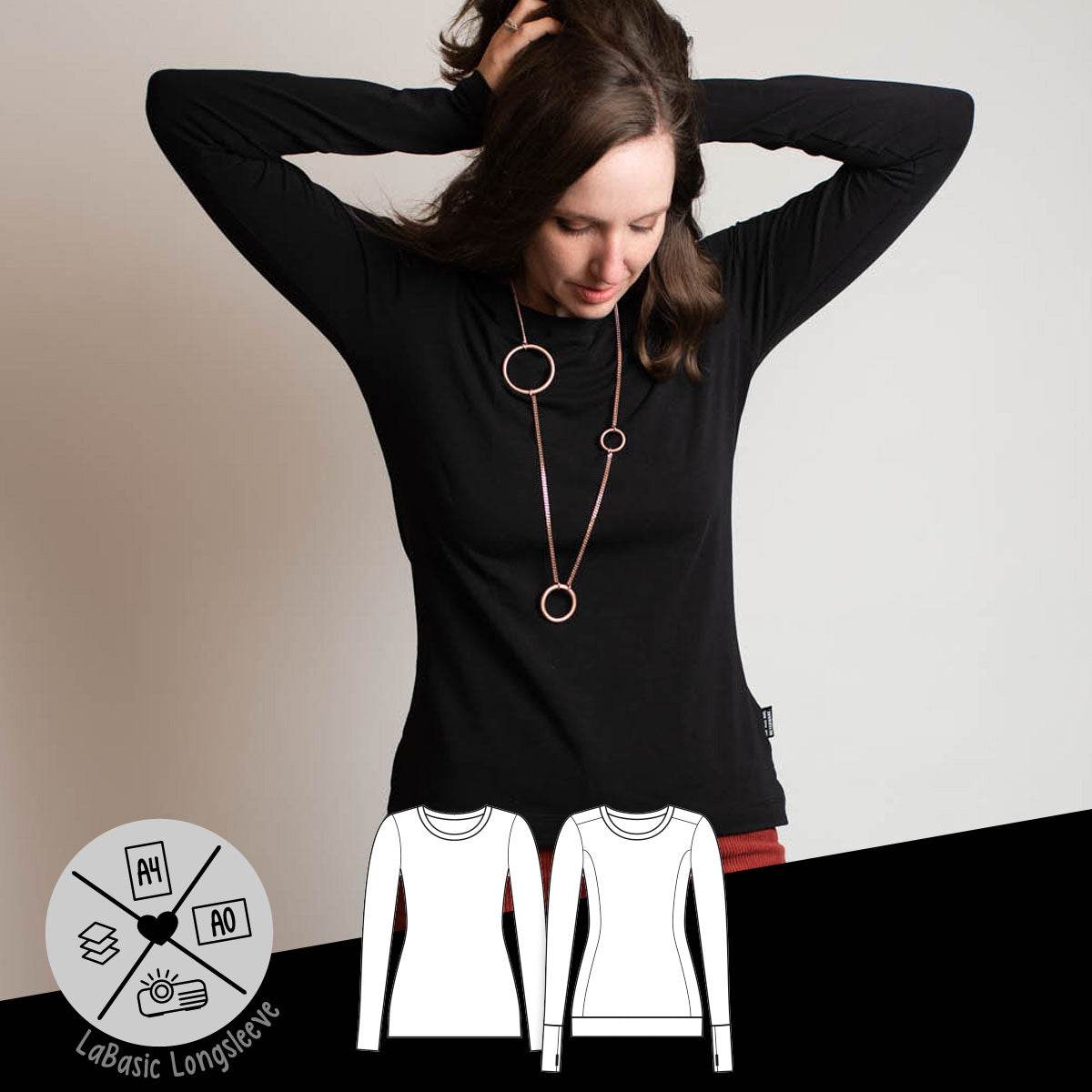 Schnittmuster »LaBasic Longsleeve« (32–46) - Sewando