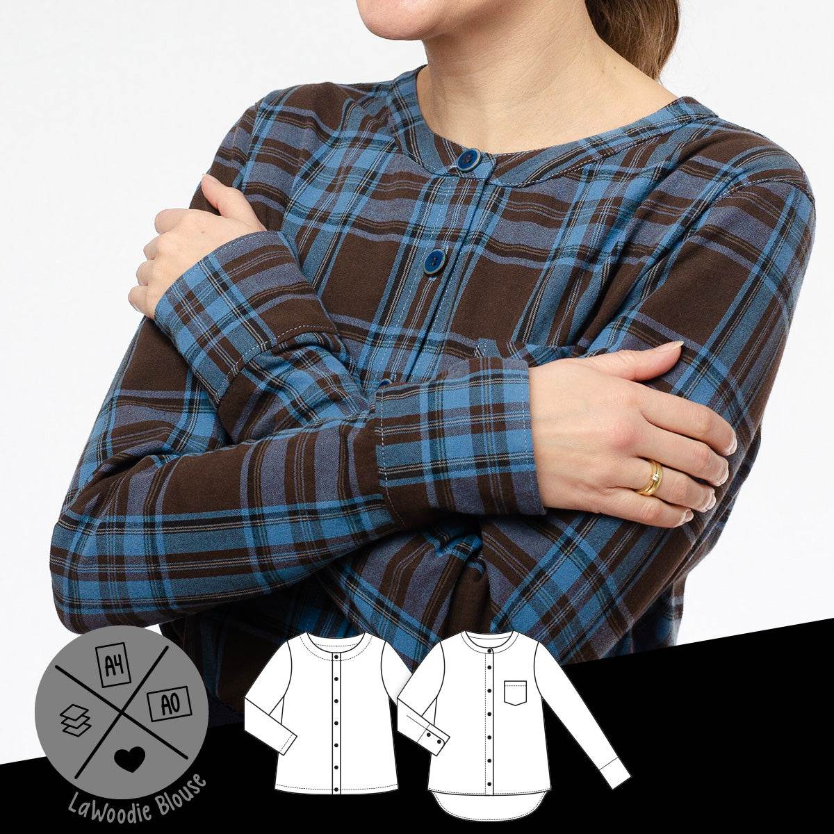 Schnittmuster »LaWoodie Blouse« (32–46) Bluse - Sewando