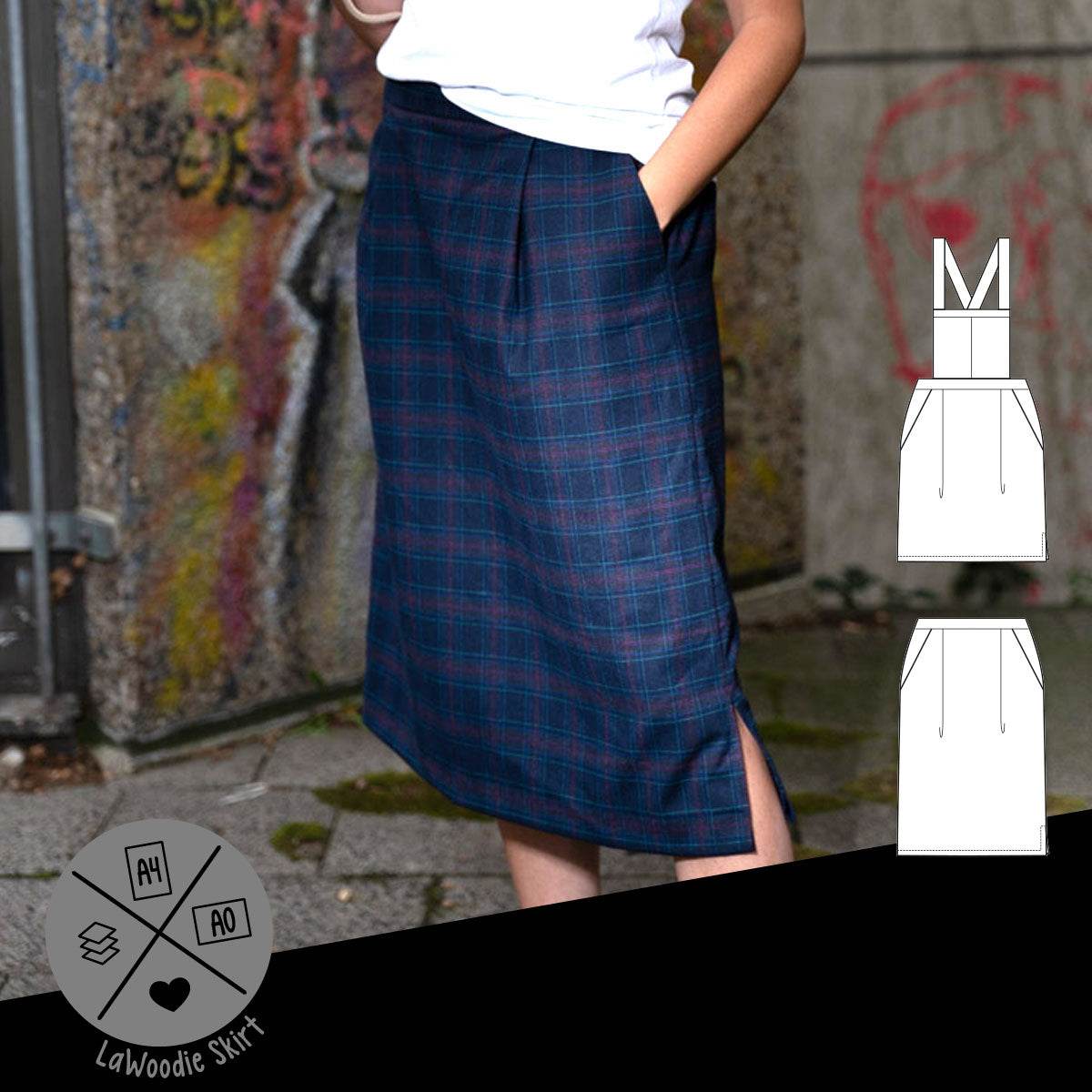 Schnittmuster »LaWoodie Skirt« (32–46) Rock - Sewando