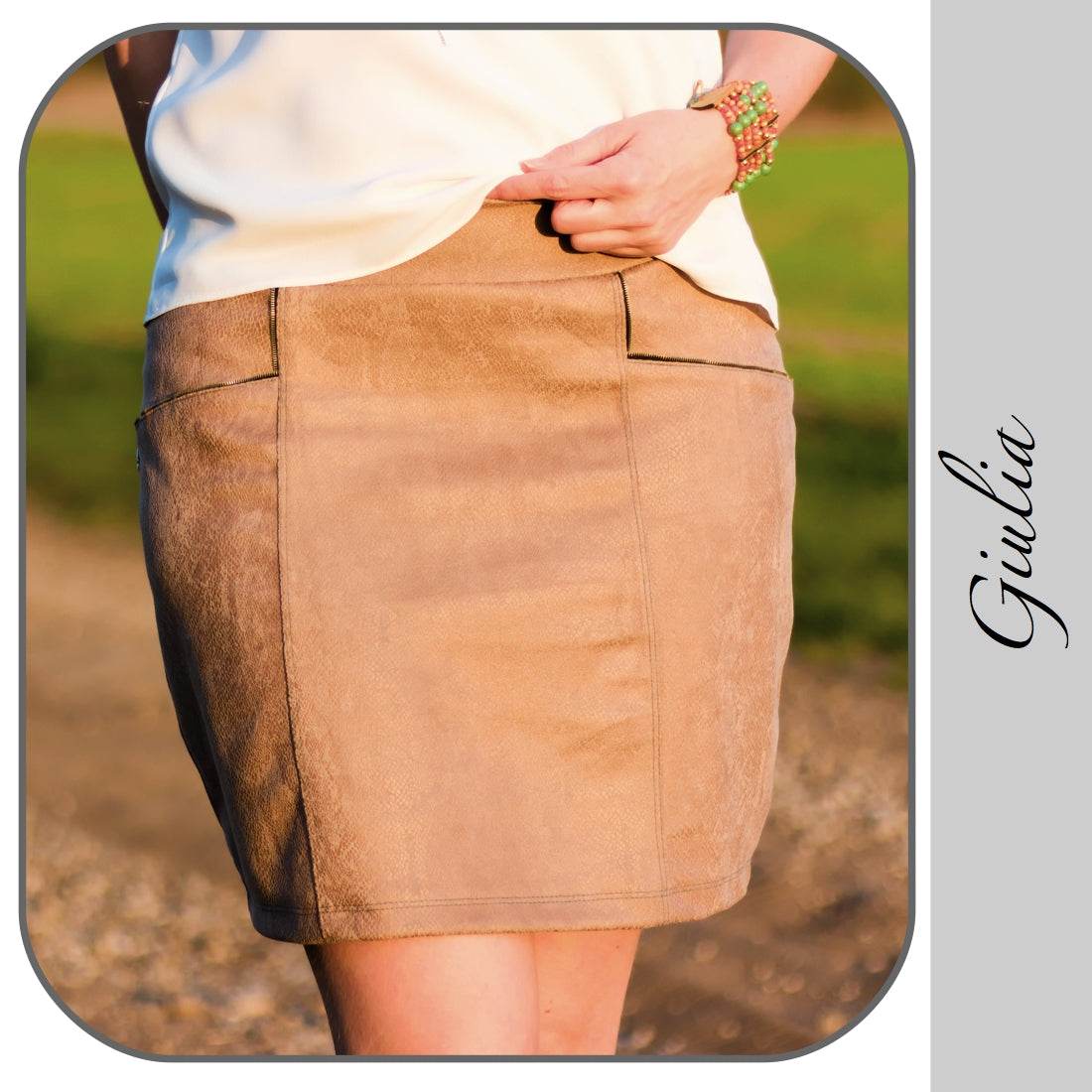 GIULIA: SWEAT MINI ROCK - FOR WOMAN ONLY - EBOOK - 34-54 Schnittmuster - Sewando