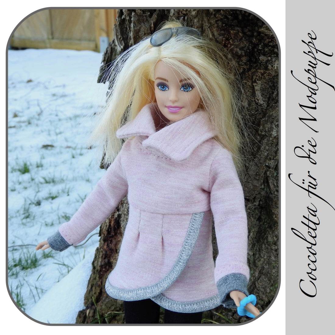 COCCOLETTA: MODEPUPPE: SWEATPULLOVER EBOOK HOODIE MIT KRAGEN - Sewando