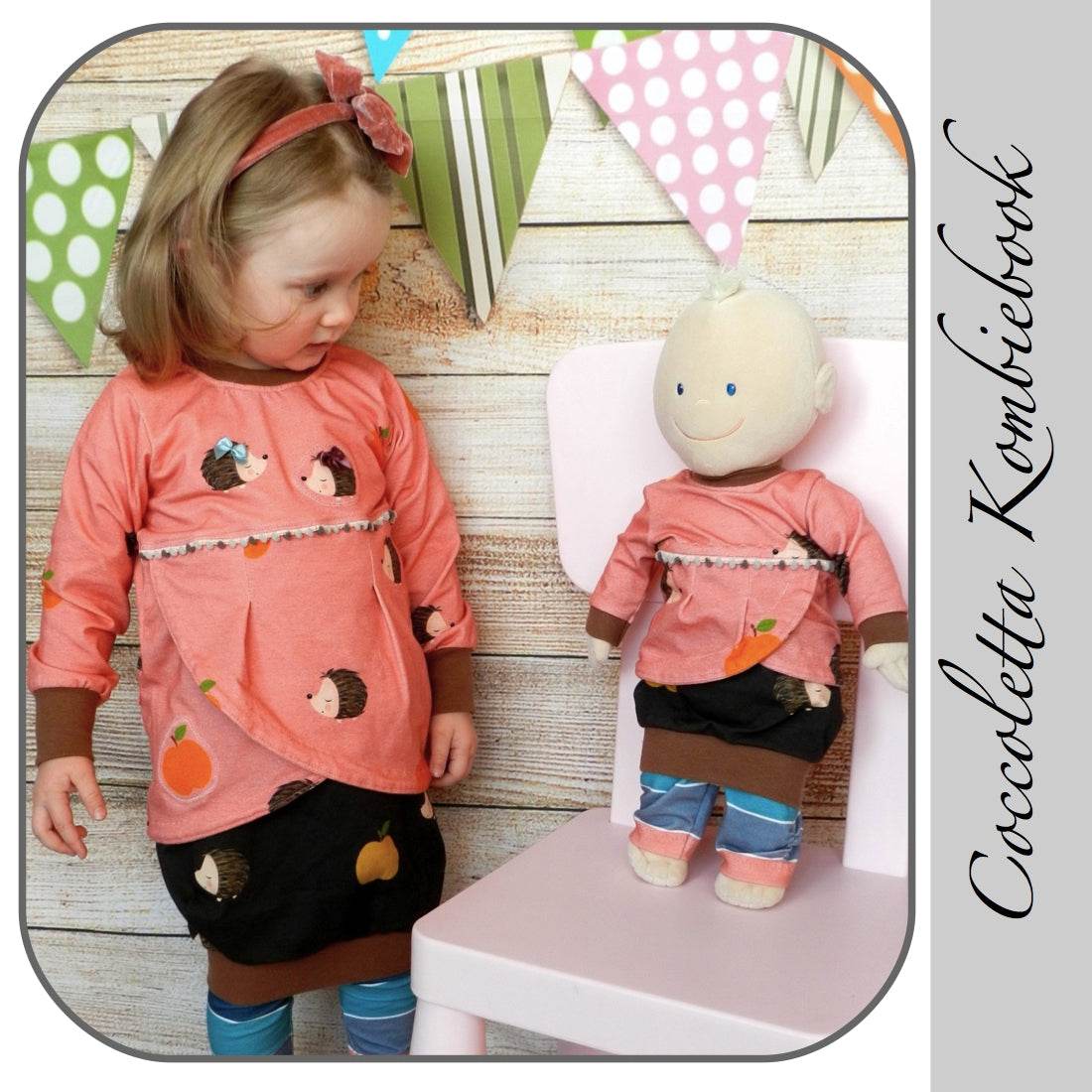 COCCOLETTA KOMBIEBOOK: MÄDCHEN UND PUPPE: HOODIE, VIDEOKURS - Sewando