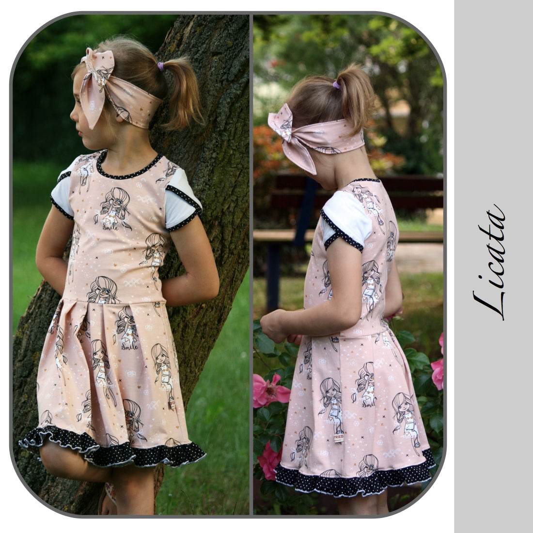 LICATA: LA ROBE POUR LES FILLES (PATRON ET TUTORIEL PDF) - 92 - 158 - Sewando