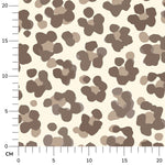 Stoffdesign: nahtloses Leoparden-Print Muster in beige und braun auf weißem Hintergrund - Sewando