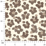 Stoffdesign: nahtloses Leoparden-Print Muster in beige und braun auf weißem Hintergrund - Sewando