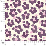Stoffdesign: nahtloses Leoparden-Print Muster in pink und lila auf weißem Hintergrund - Sewando