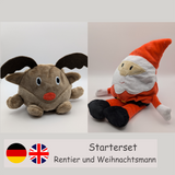 1A Starterset Wendekuscheltier Rentier Level 1 und Weihnachtsmann Level 3