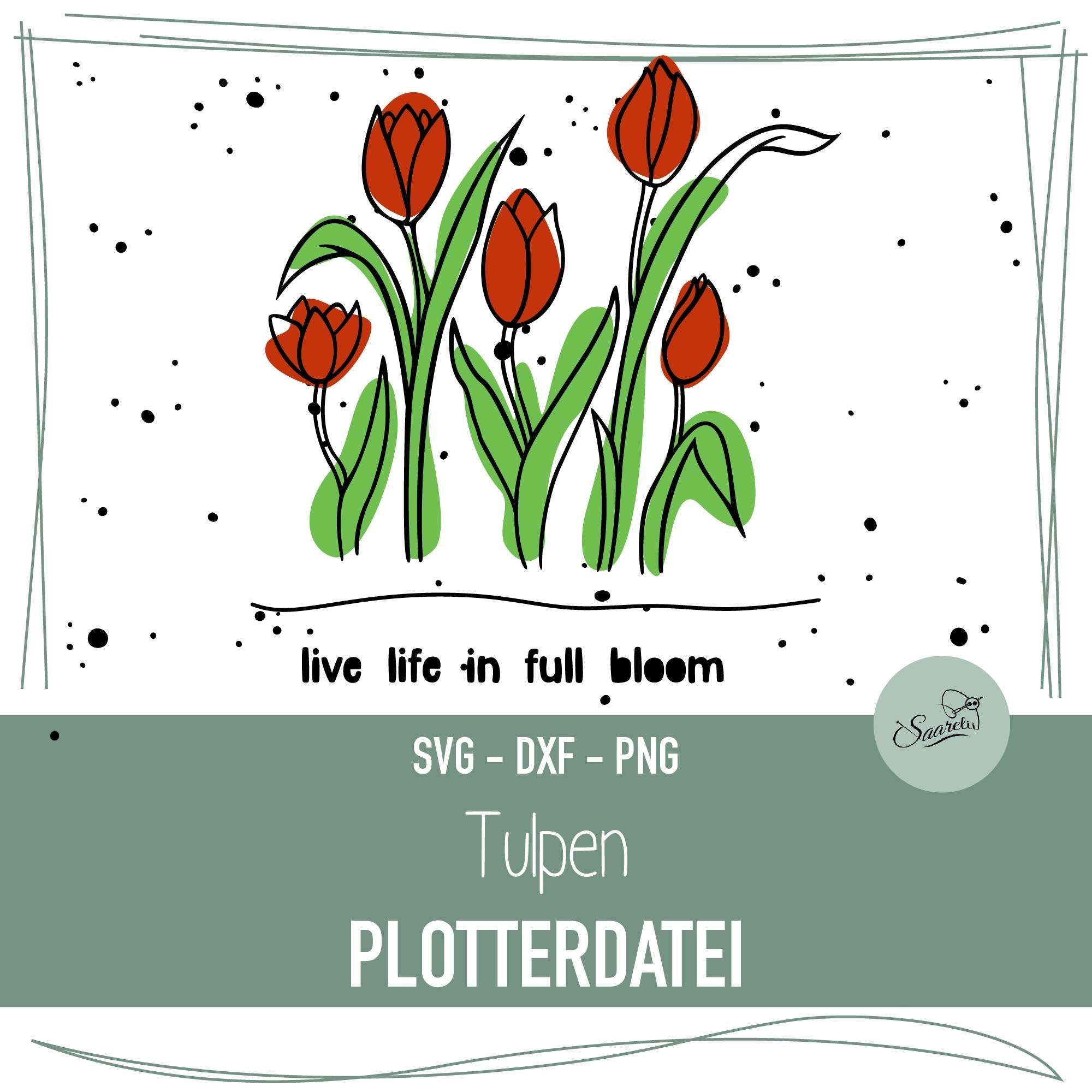 Plotterdatei Tulpen - Frühblüher Kollektion - Sewando