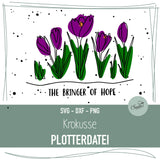 Plotterdatei Krokusse - Frühblüher Kollektion - Sewando