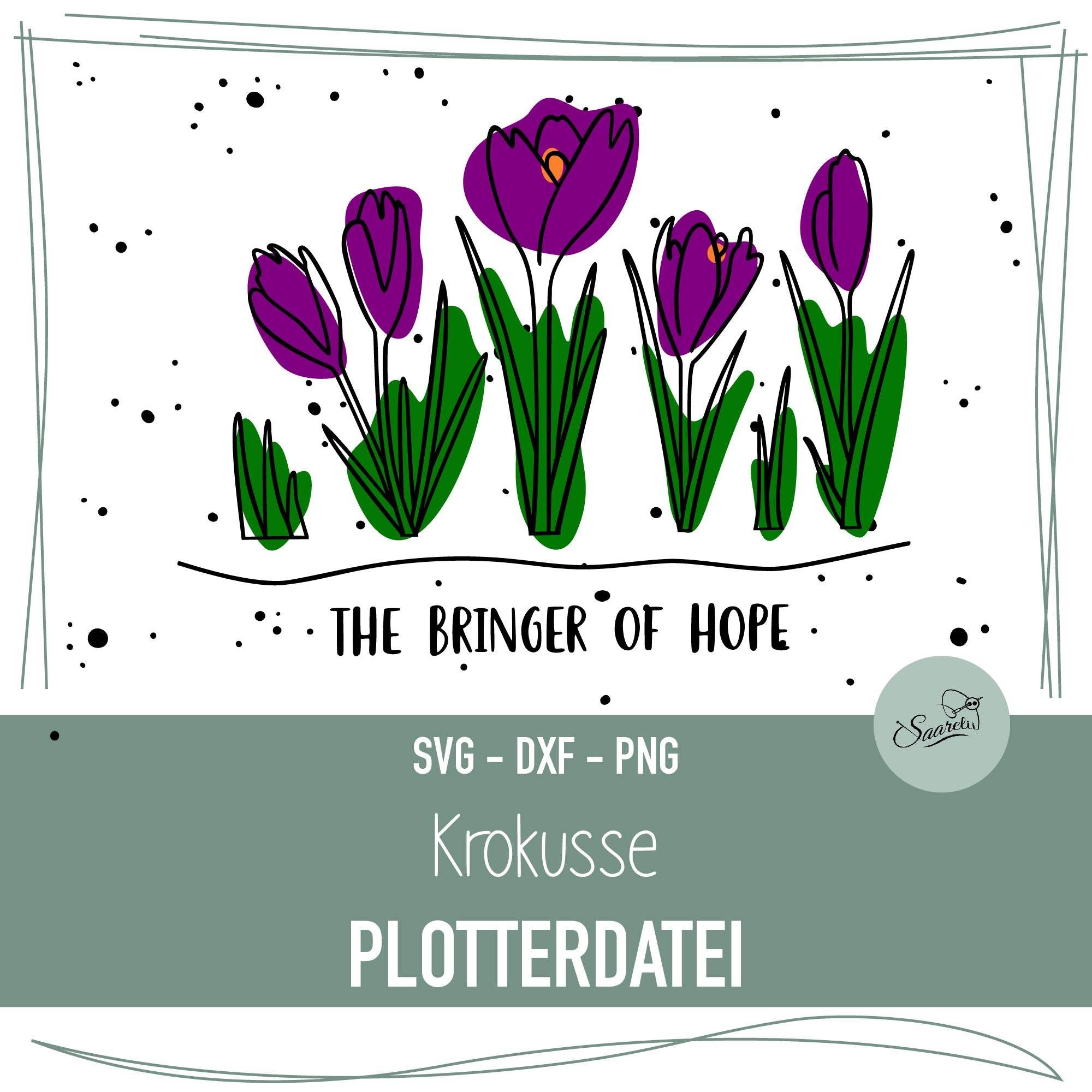 Plotterdatei Krokusse - Frühblüher Kollektion - Sewando