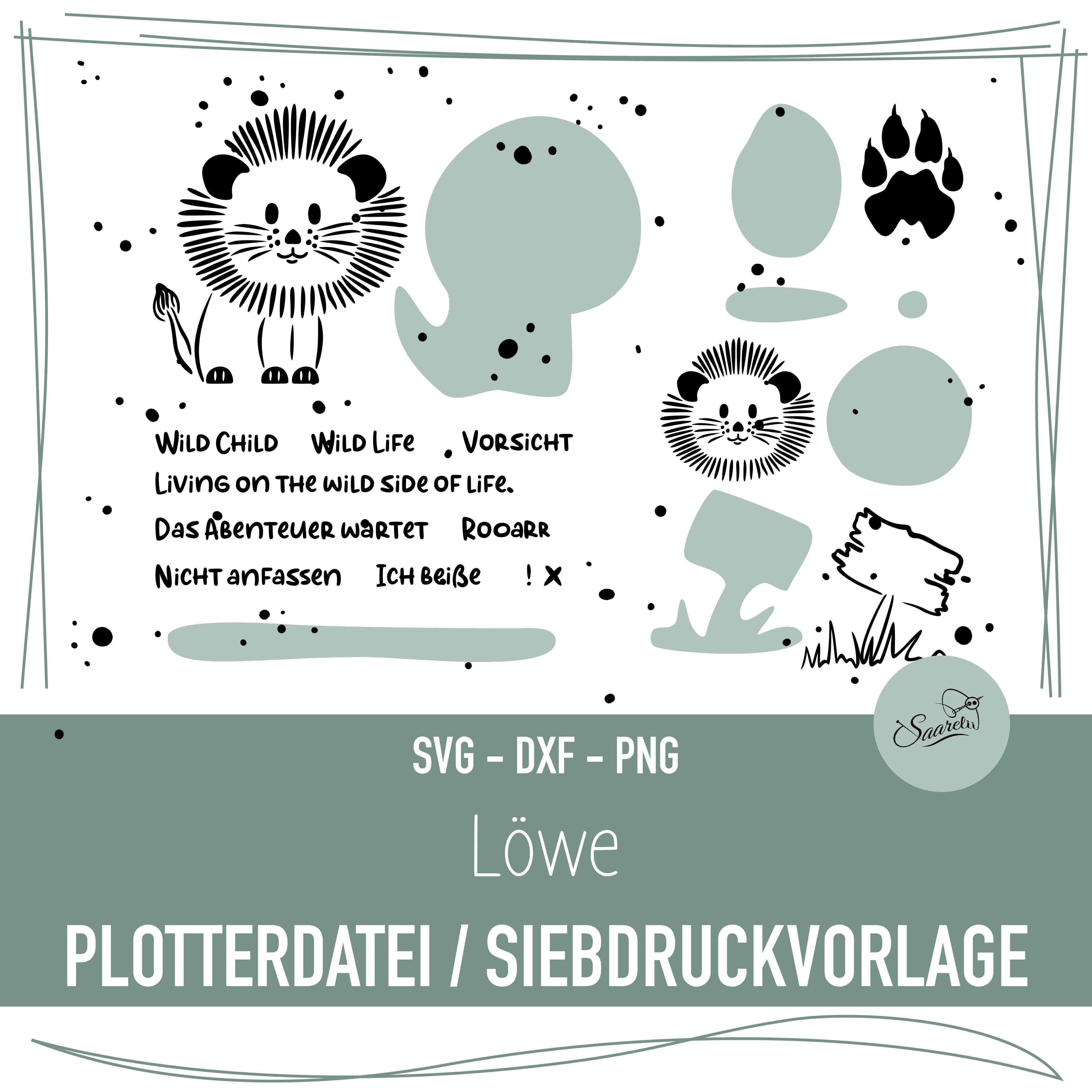 Plotterdatei und Siebdruckvorlage Löwe - Sewando