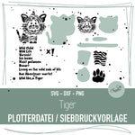 Plotterdatei und Siebdruckvorlage Tiger - Sewando
