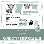 Plotterdatei und Siebdruckvorlage Leopard - Sewando