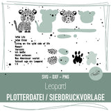 Plotterdatei und Siebdruckvorlage Leopard - Sewando