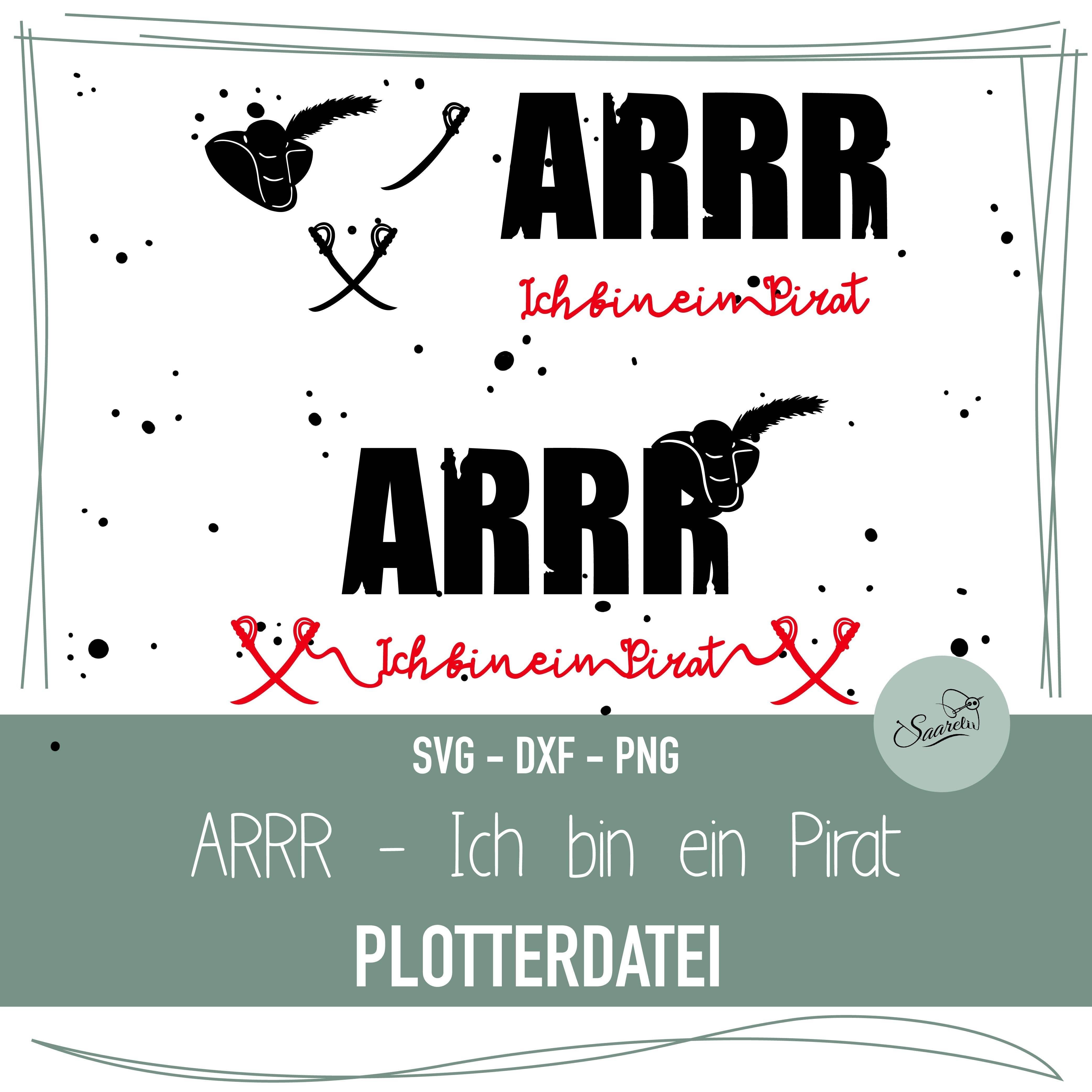 Plotterdatei ARRR - Ich bin ein Pirat - Sewando