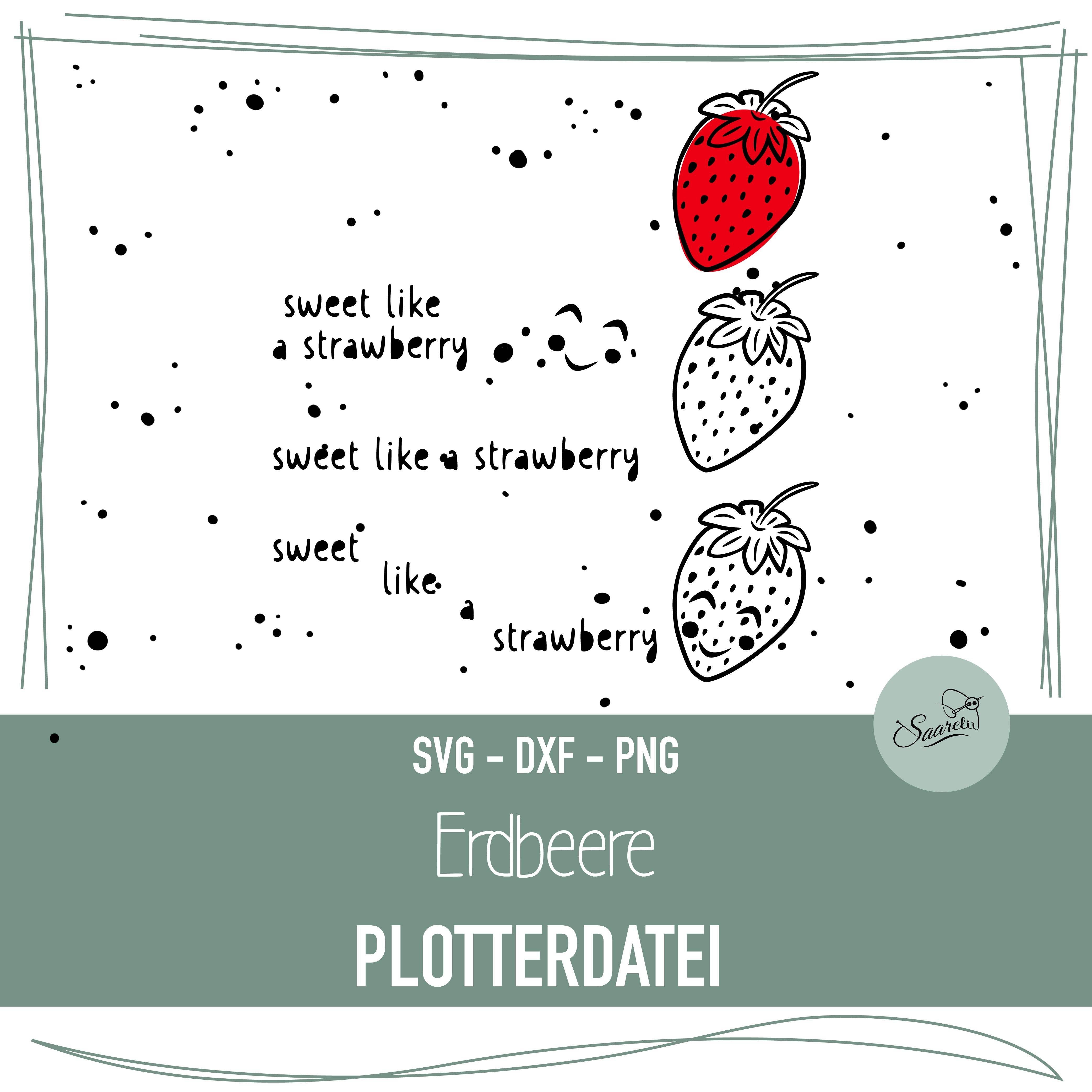 Plotterdatei Erdbeere - Sewando