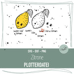 Plotterdatei Zitrone - Sewando